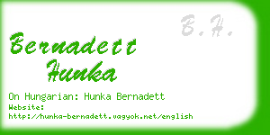 bernadett hunka business card